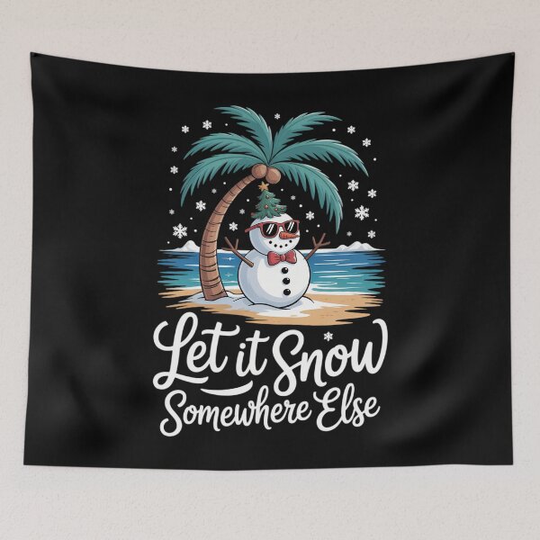 Item preview, Let It Snow Somewhere Else Beach Tropical Christmas Hawaiian designed and sold by WalshDrawnLaugh.