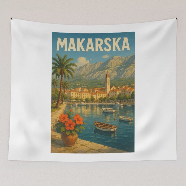 Item preview,  Makarska Riviera Waterfront Boats Croatia designed and sold by Aryabek.