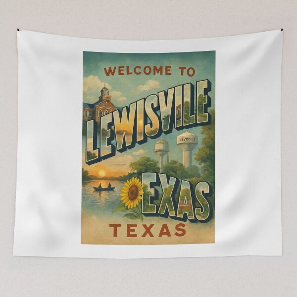 Item preview, Welcome to Lewisville Texas Scenic Montage designed and sold by Aryabek.