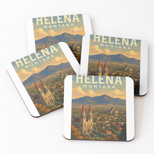 Item preview, Helena Montana Skyline with Cathedral and Capitol designed and sold by Aryabek.