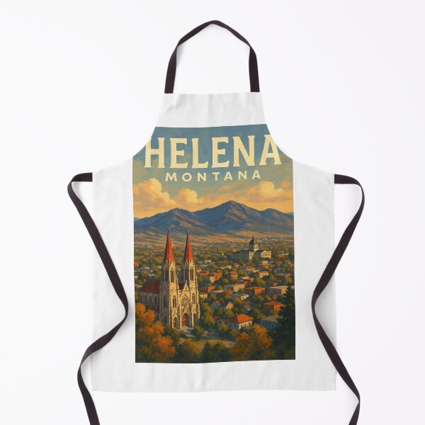 Item preview, Helena Montana Skyline with Cathedral and Capitol designed and sold by Aryabek.