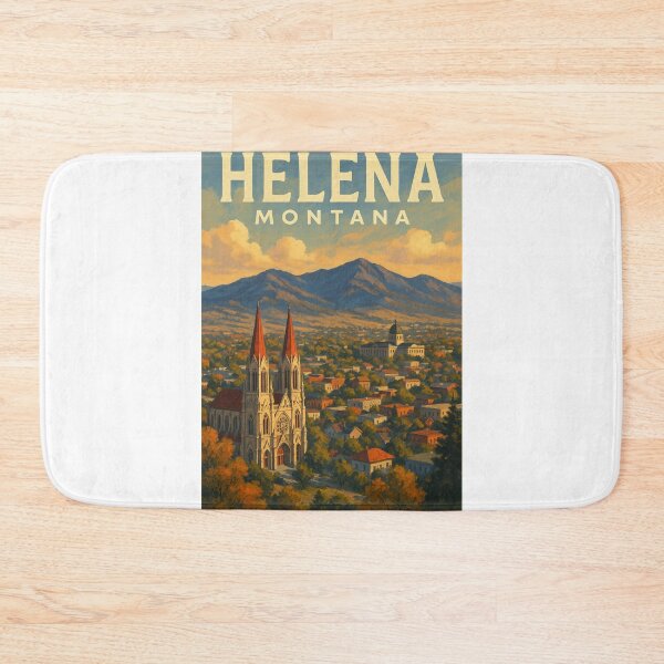 Item preview, Helena Montana Skyline with Cathedral and Capitol designed and sold by Aryabek.