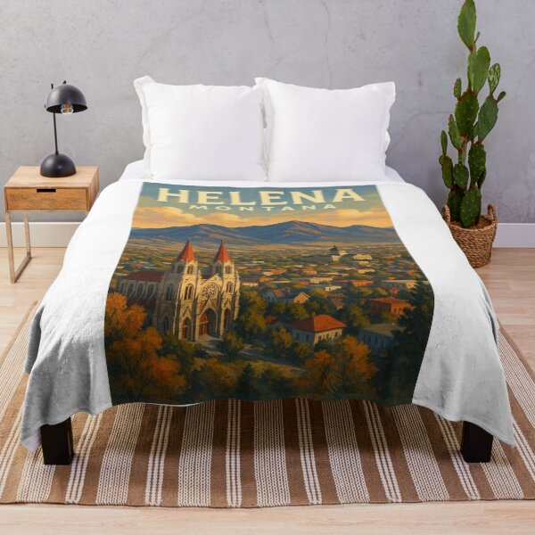 Item preview, Helena Montana Skyline with Cathedral and Capitol designed and sold by Aryabek.