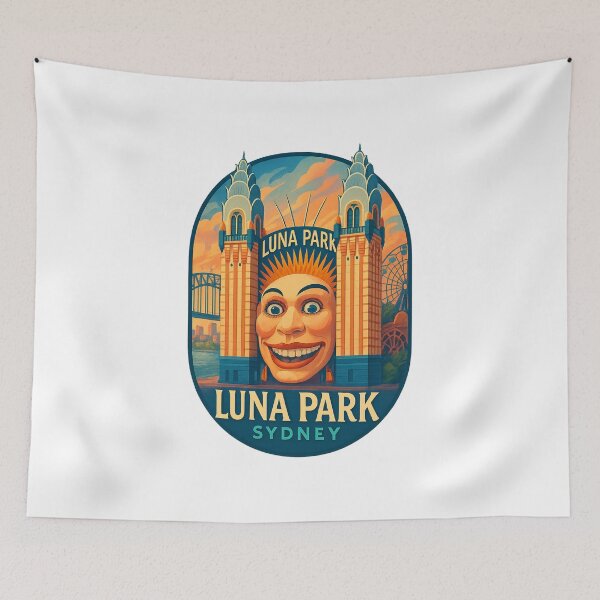 Item preview, Luna Park Sydney Entrance with Harbour Bridge designed and sold by Aryabek.