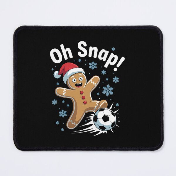 Item preview, Oh Snap Gingerbreadman Christmas Soccer designed and sold by WalshDrawnLaugh.