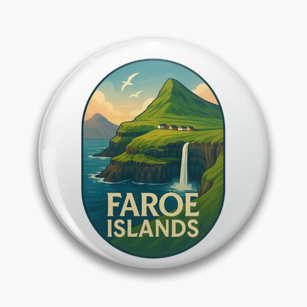 Item preview,  Gásadalur Village View Faroe Islands Cliffs designed and sold by Aryabek.