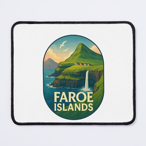 Item preview, Gásadalur Village View Faroe Islands Cliffs designed and sold by Aryabek.
