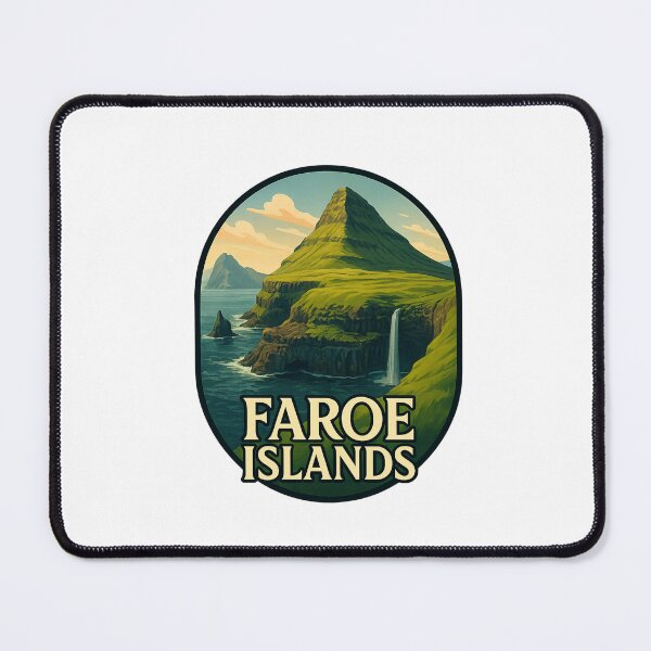 Item preview, Faroe Islands Coastal Cliffs and Waterfall designed and sold by Aryabek.