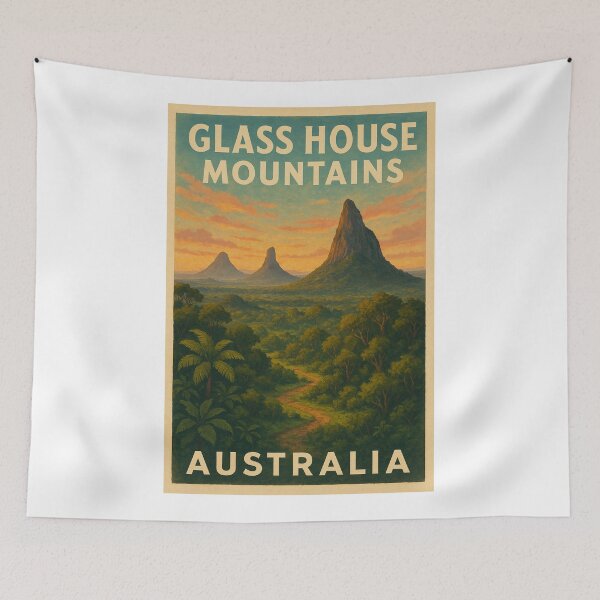 Item preview,  Glass House Mountains Queensland Sunset View designed and sold by Aryabek.