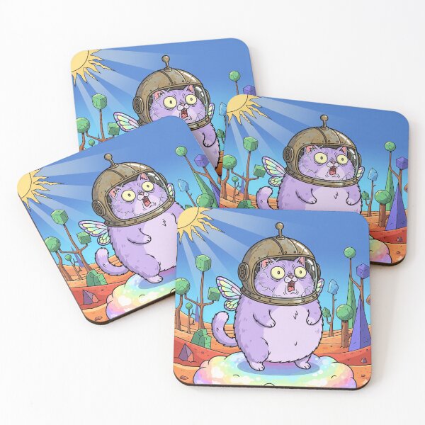 Item preview, Funny Fantasy Cat in Space Helmet | Weird Psychedelic Art designed and sold by CosmicSeasonsStudio.