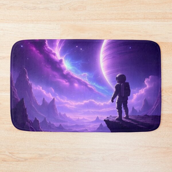 Item preview, Astronaut on Alien Cliff Cosmic Exploration Art designed and sold by PandaTShirtShop.