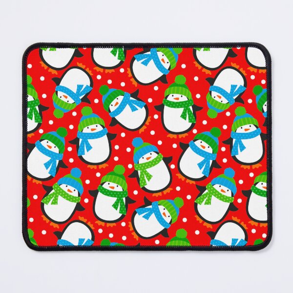 Item preview, Christmas Penguin Art Snowmen Pattern On Holiday Red designed and sold by DEC02.