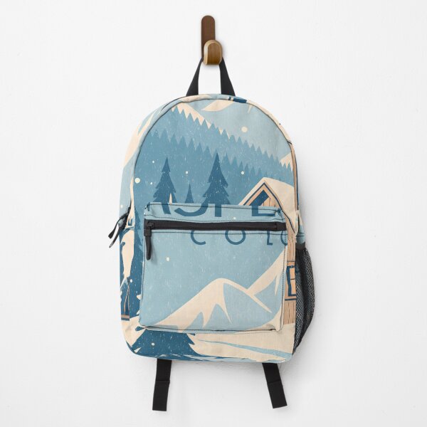 Item preview, Vintage Aspen Mountain Cabin with Snow Peaks and Winter Forest Views designed and sold by SkeletonsDanger.