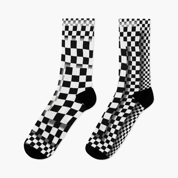 Item preview, Optical Illusion Checkerboard Art – Black and White Geometric Pattern designed and sold by ArtisticInks.