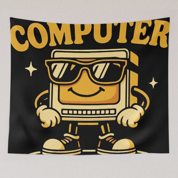 Item preview, Retro Cute Computer Vintage Tech Design designed and sold by VArtInnovation.