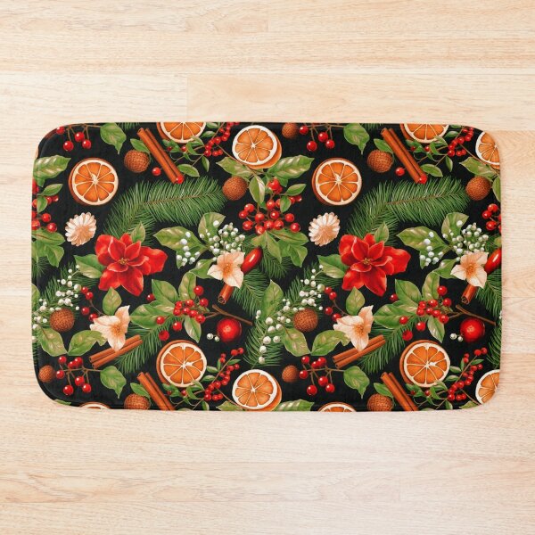 Item preview, Christmas Holly, Pine Branches, Cinnamon, And Oranges Pattern designed and sold by DEC02.