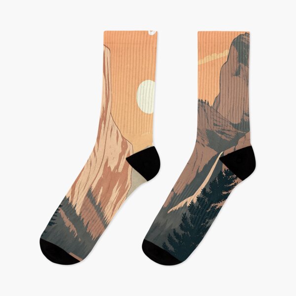 Item preview, California Yosemite Landscape with Majestic Mountains and Valley Views designed and sold by SkeletonsDanger.