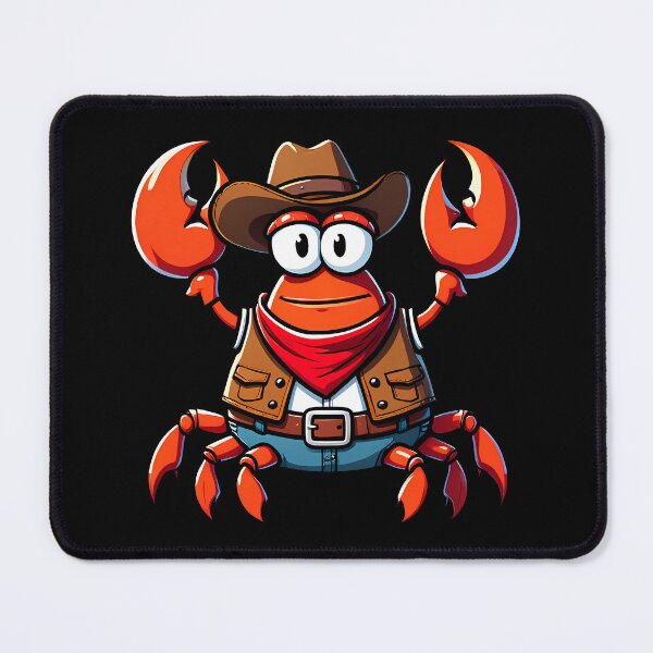 Item preview, Funny Crab Cowboy designed and sold by Funny Vintage Stickers And T-Shirts.