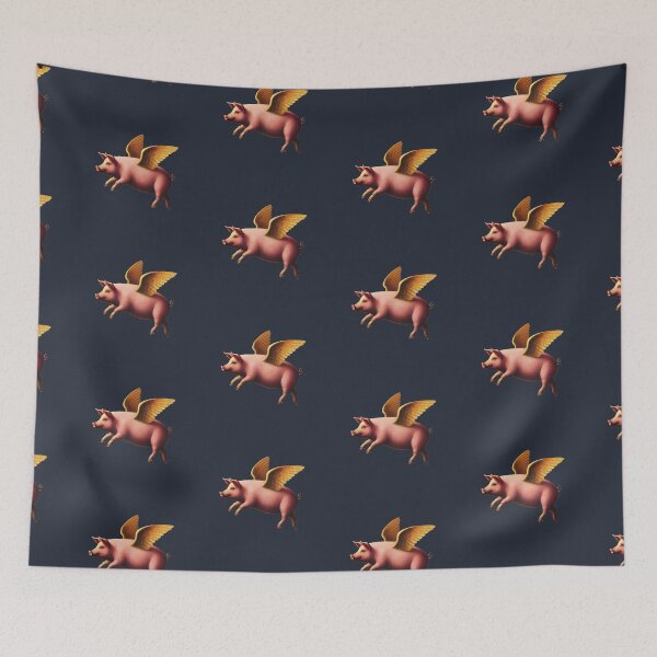 Item preview, Flying Pig 2 Renaissance style painting designed and sold by Trish Hart.