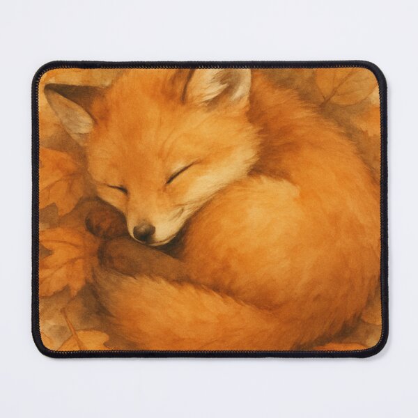 Item preview, adorable baby fox sleeping on fall leaves designed and sold by Kristylynn757.