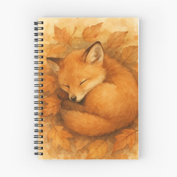 Item preview, adorable baby fox sleeping on fall leaves designed and sold by Kristylynn757.