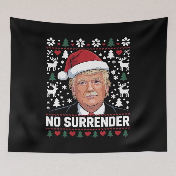 Item preview, Trump Mug Shot NO SURRENDER Pro Trump Ugly Christmas  designed and sold by Charidana.