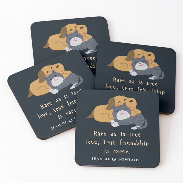 Item preview, Jean de La Fontaine: Rare as is true love, true friendship is rarer. designed and sold by artbleed.