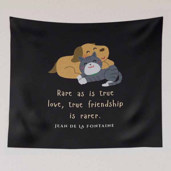 Item preview, Jean de La Fontaine: Rare as is true love, true friendship is rarer. designed and sold by artbleed.