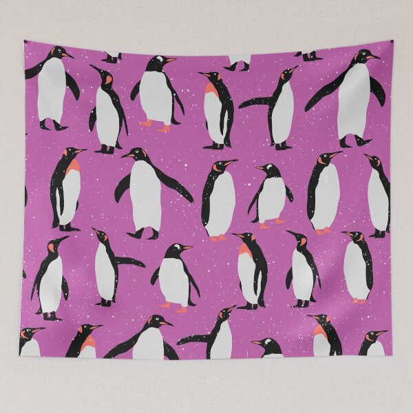 Item preview, Holiday Winter Penguins in Pink Christmas Pattern designed and sold by DEC02.