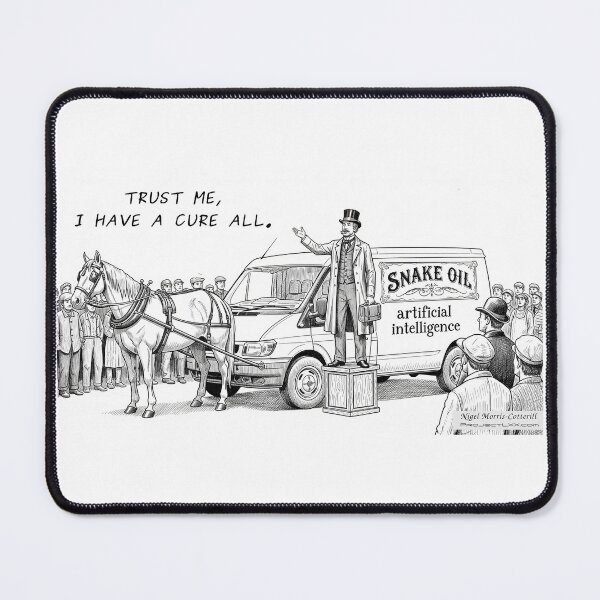 Item preview, Cartoon: The Great Snake Oil AI Salesman designed and sold by ProjectLXX.