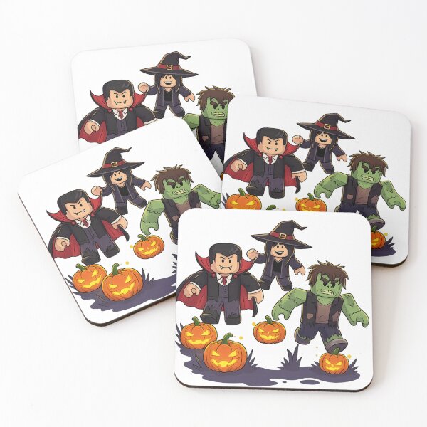 Item preview, Halloween Cartoon Characters – Vampire, Witch and Zombie with Pumpkins Graphic Design designed and sold by Markloom.co.
