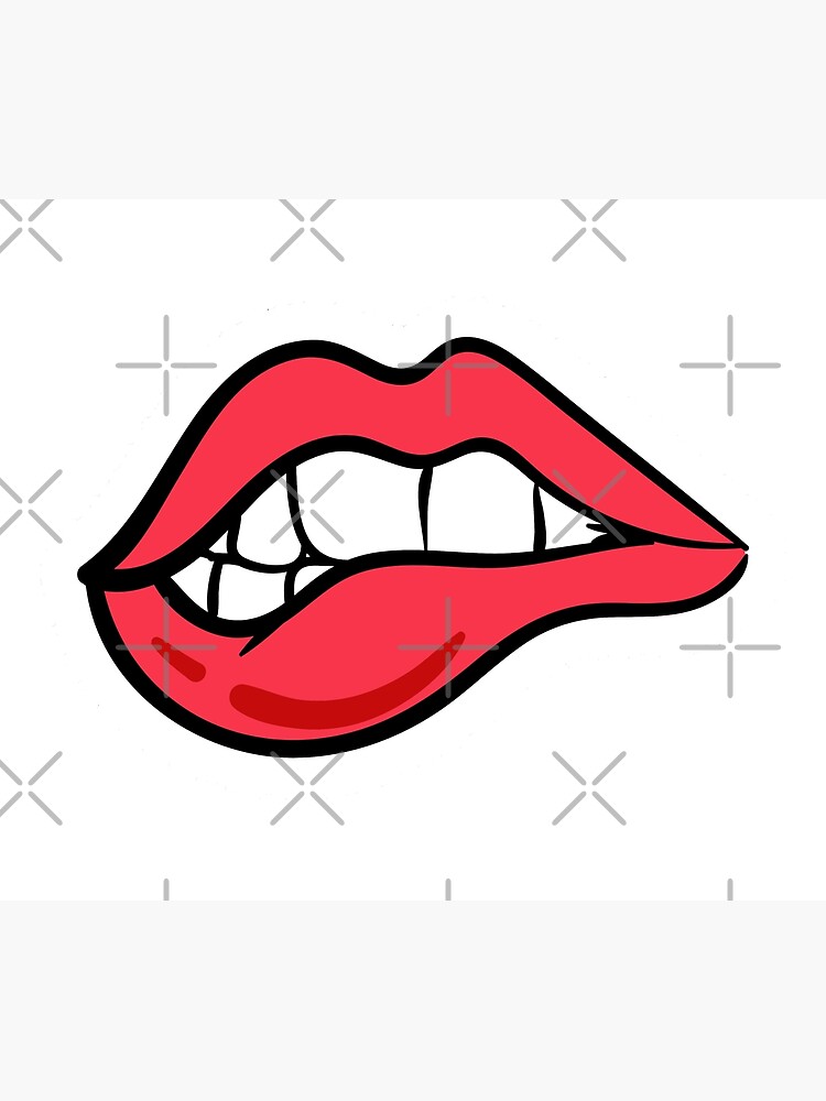 Bold Cartoon Lips Poster