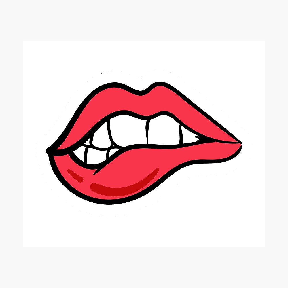 Bold Cartoon Lips Poster