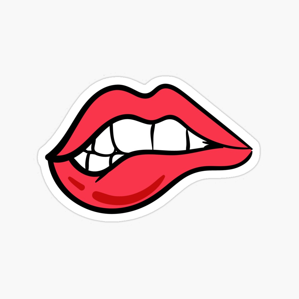Bold Cartoon Lips Poster