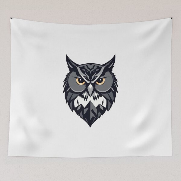 Item preview, A Geometric Mountain Owl with Sharp Lines designed and sold by Be-Adventurous.