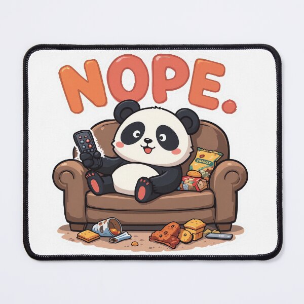 Item preview, Lazy Panda Mood – Cute Cartoon Animal Sticker designed and sold by AbhishekPanwar.