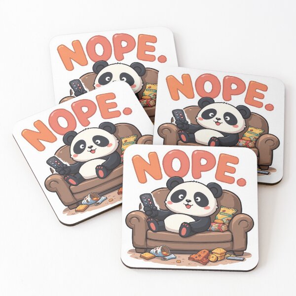 Item preview, Lazy Panda Mood – Cute Cartoon Animal Sticker designed and sold by AbhishekPanwar.