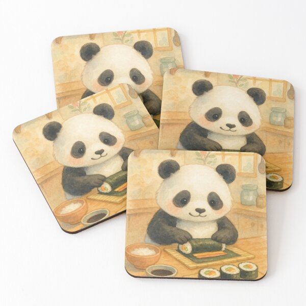 Item preview, Panda chef making sushi designed and sold by Kristylynn757.