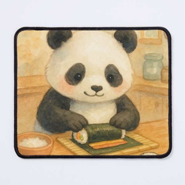 Item preview, Panda chef making sushi designed and sold by Kristylynn757.