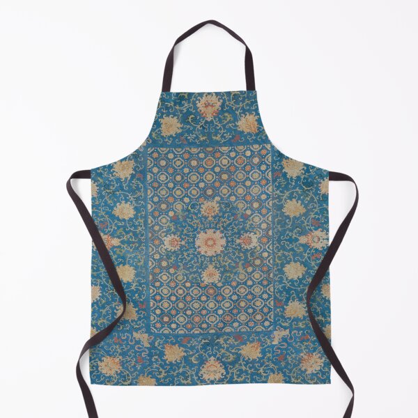 Item preview, Azure Palace Rug Motif - Vintage Floral Lattice on Cobalt designed and sold by trajeado14.