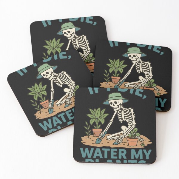 Item preview, If I Die, Water My Plants – Funny Skeleton Gardening designed and sold by haitrieuic96.