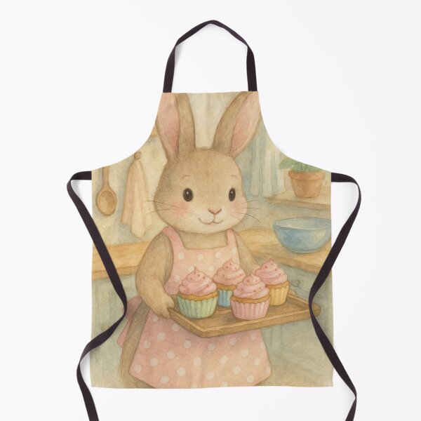 Item preview, cute bunny bakes cupcakes designed and sold by Kristylynn757.