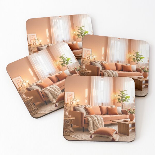 Item preview, Peach Serenity | Modern Minimalist Living Room designed and sold by Jade Ado.