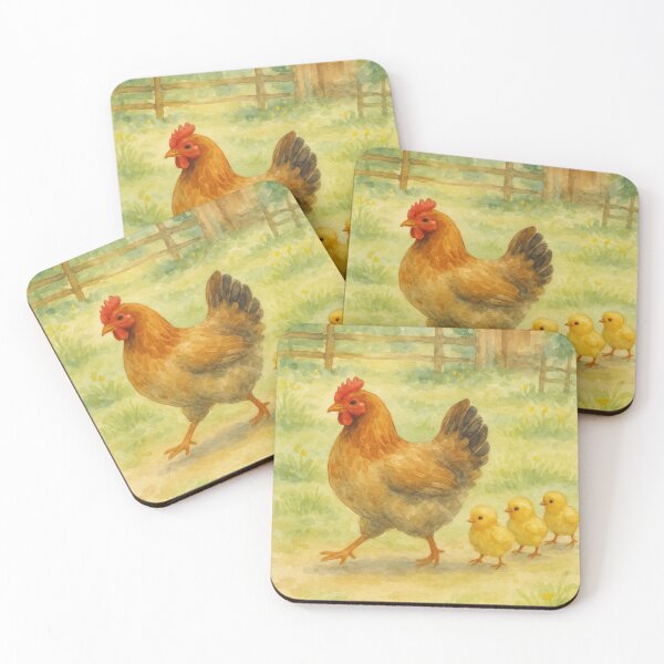 Item preview, Mother hen and her spring chicks designed and sold by Kristylynn757.