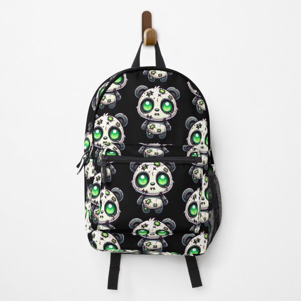 Item preview, Kawaii Zombie Panda Art with Green Eyes - Cute Stitched Undead Halloween Design designed and sold by NSB-Design.