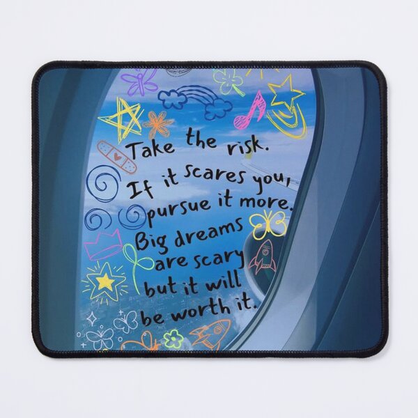 Item preview, Take the risk if it scars you, pursue it more, big dreams are scary but it will be worth it - QUOTE with doodle art designed and sold by trengeee.