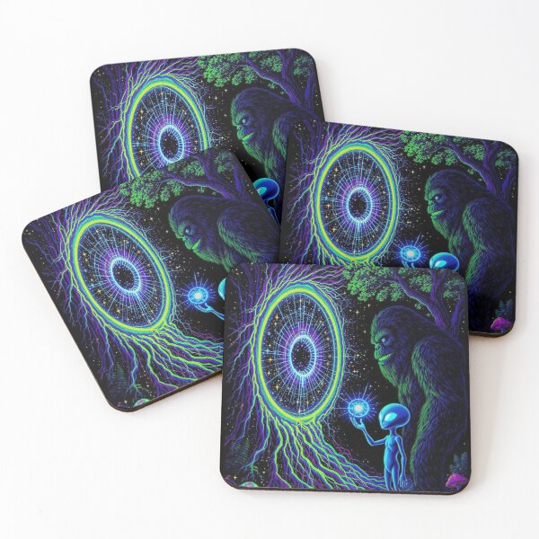 Item preview,  Bigfoot's Psychedelic Forest Black Light Poster designed and sold by CleverCulture.