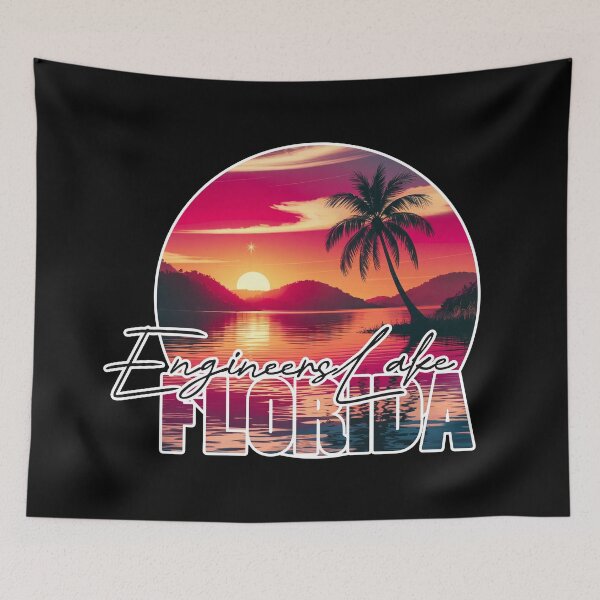 Item preview, Engineers Lake, Florida, Lake sunset designed and sold by Wanderful-roads.