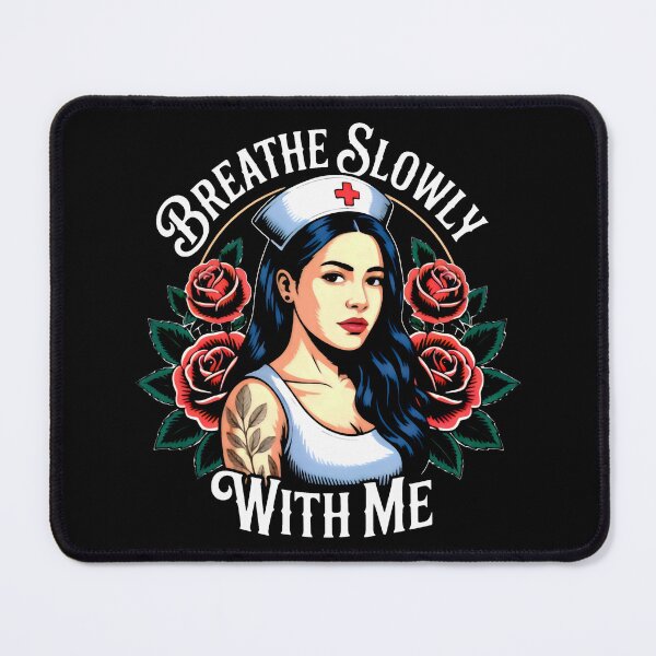 Item preview, Ghostly Nurse with Roses and Branch Tattoo designed and sold by SplashTastic.