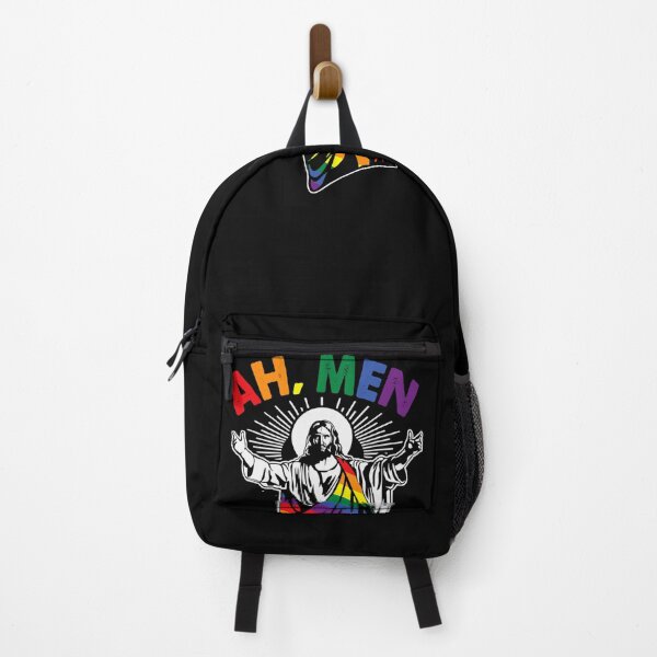 Item preview, Ah Men Funny Lgbt Gay Pride Jesus Rainbow Flag Christian designed and sold by PeterKoeni.
